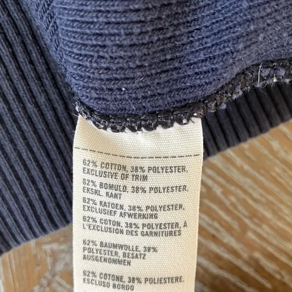 Abercrombie & Fitch Navy Blue Half-Zip Pullover Vintage Muscle Y2K Sweater Med - Picture 5 of 9